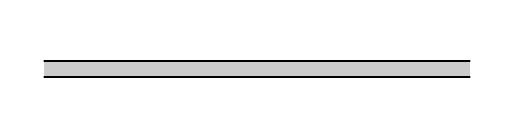 Two horizontal black lines with a gray line sandwiched between. 