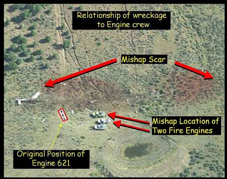 Aerial photo of the mishap site.