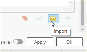 Calculate Field Pane with Import button highlighted.