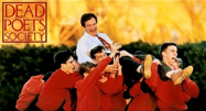 image of Robyn Williams and students in Dead Poets Society movie