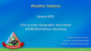 Slide 1 of Lesson #10 for Weather Stations