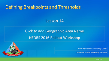 Slide 1 of Lesson #14 for Defining Breakpoints and Thresholds