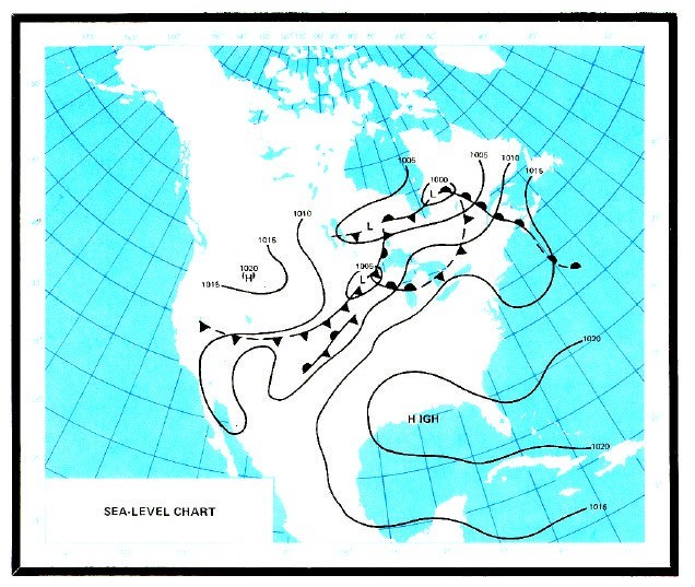 North America showing the Bermuda High type patterns.