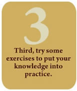 Third, try some exercises to put your knowledge into practice.