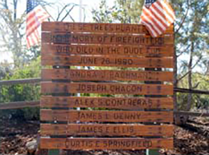 The Perryville crew memorial erected by the residents of Bonita Creek Estates.