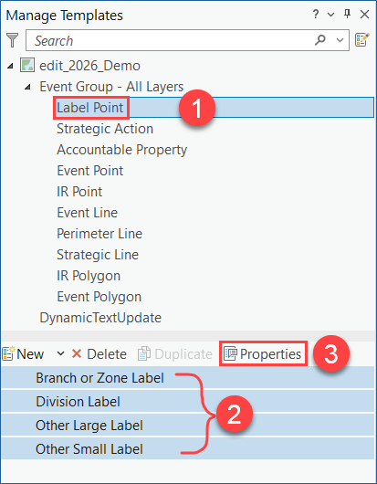 Label point properties