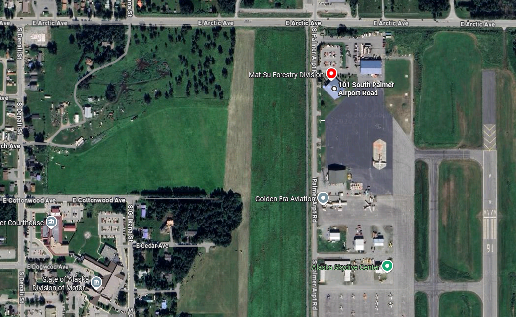 101 South Palmer Airport Road, State of Alaska Fire Warehouse (AKS) location map