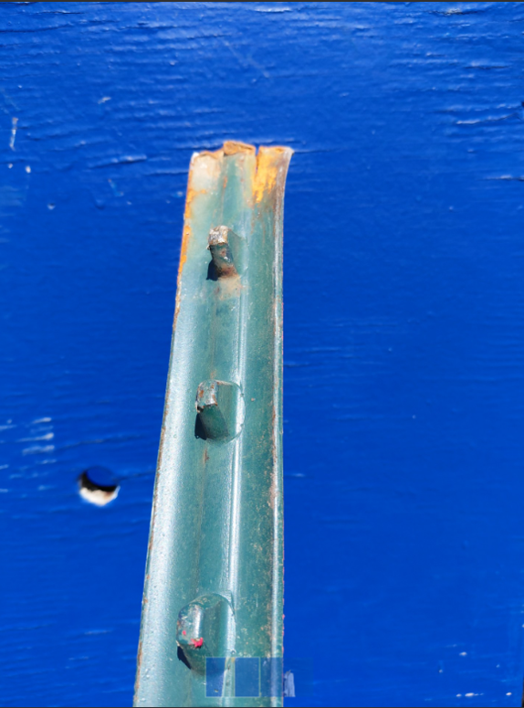 T-Post showing rusted tip
