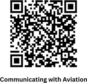 QR code for communicating with aviation.