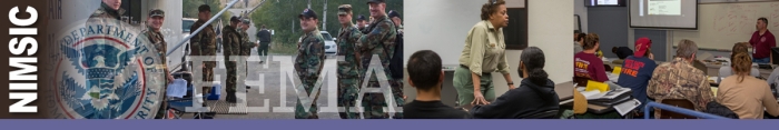 Photo on left shows National Guard Unit. Middle photo is of forest service representative training a group. Photo on right is a man standing in front of a classroom of students during a leadership course. Decorative.
