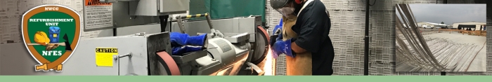 RU header graphic. photo of person working on a hose. Decorative.