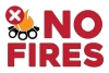 No Fires Sign 36x24