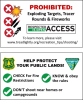 Prohibited: exploding targets, tracer rounds and fireworks; respected access is open access; help protect your public lands