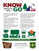 Know before you go campfire graphic and campfire alternative examples, Forest portal sign, Forest Service shield