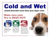 Cold and wet should describe more than your dog's nose. Image of dog, drown, stir and feel graphics.