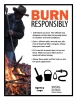 Burn Responsibly: 4 tips  and man with rake at burn pile
