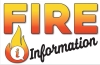 Fire Information with flame and "I" for information inside a quote bubble