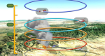 An image of firefighting airspace that is tiered.