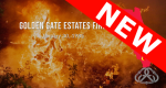 Screen shot of Golden Gate Estates Fire video screen with new banner on right.