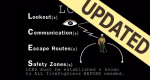 Graphical image of the LCES commands with a man and an eye representing that he look around. With "NEW" banner.