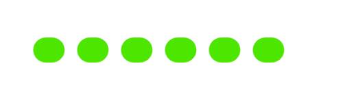 Six green oblong dots.