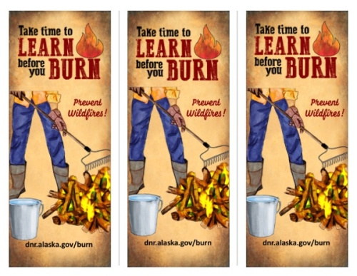 Alaska Take Time to Learn Before You Burn Rack Card front